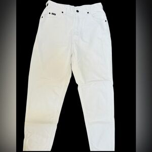 Riders White High Rise 100% Cotton Denim Straight Leg Jeans